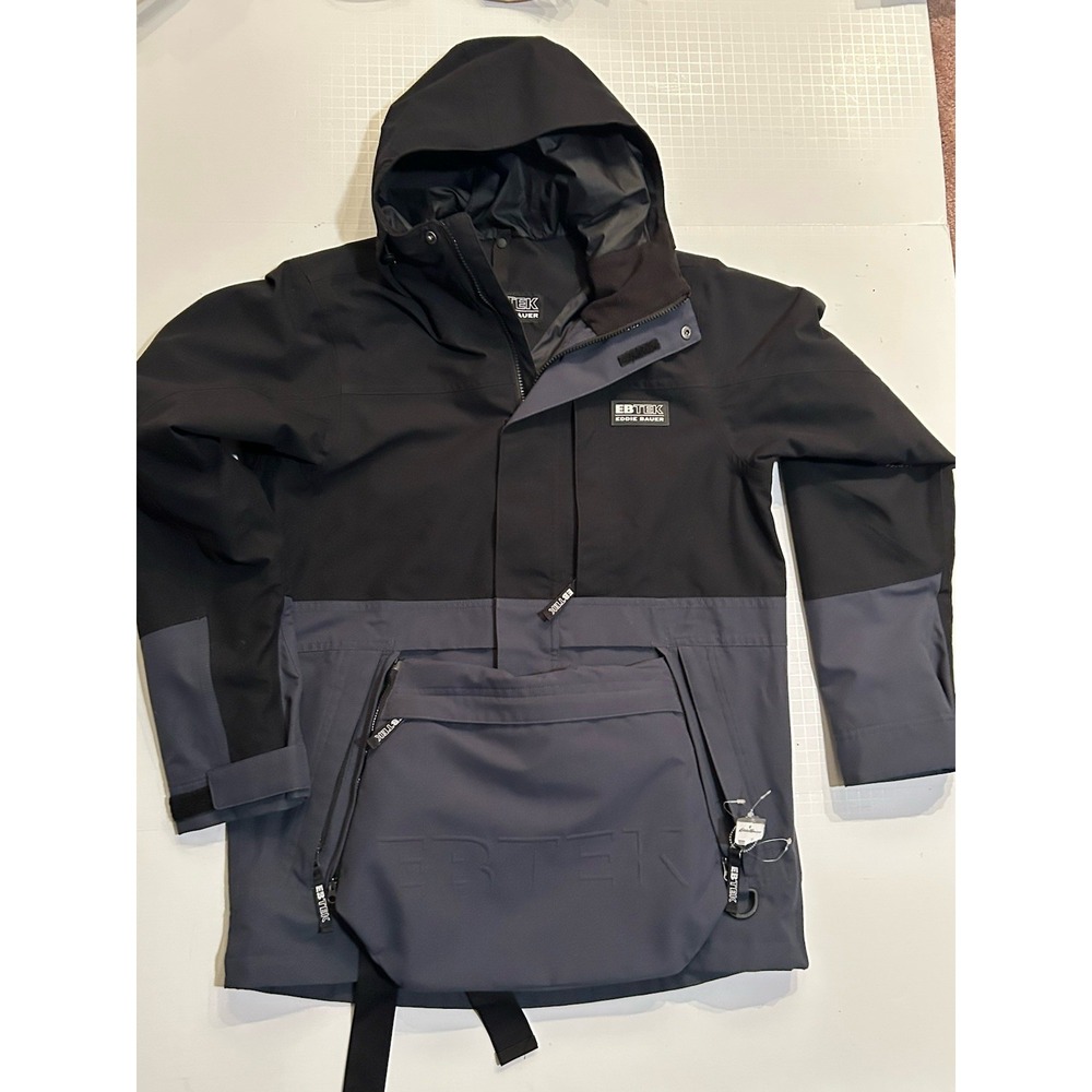 Eddie Bauer EBTek Jac-Pac-Orac Waterproof Shell Jacket + Zip In Fanny Pack S